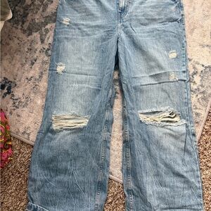 Distressed Light Blue Jeans